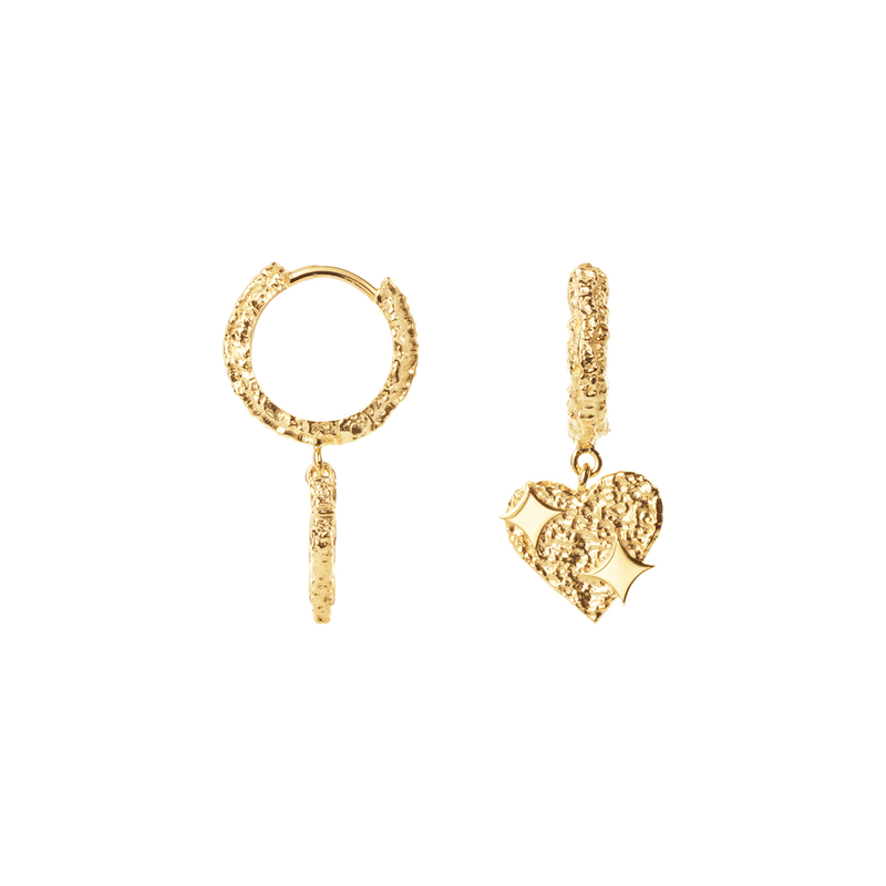 Store Sparkly øreringe ⎮ Forgyldt