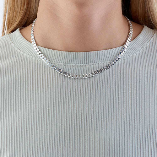 Mellem Panzer Choker ⎮ Sølv