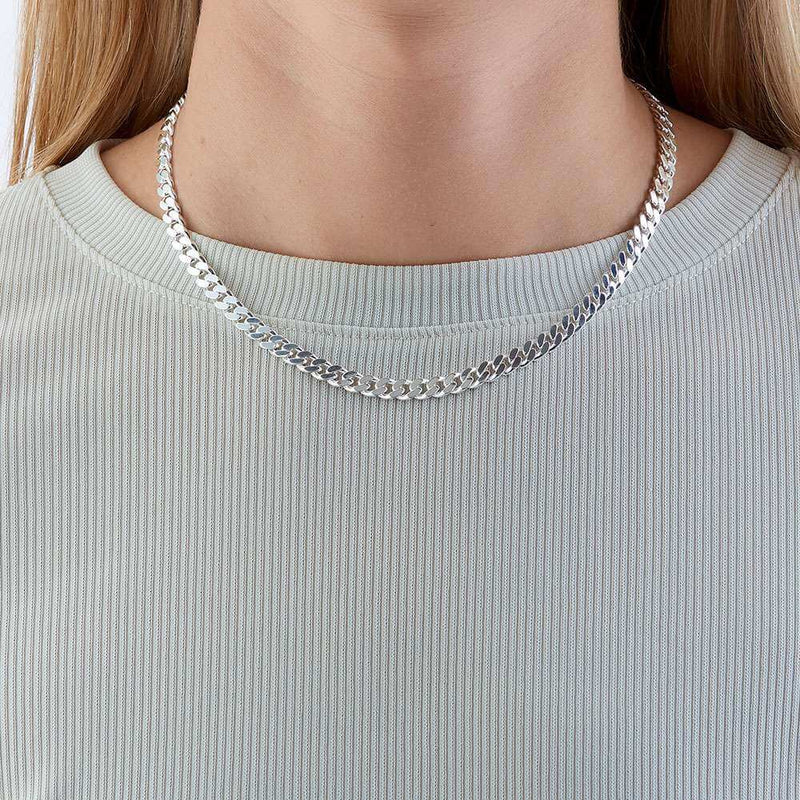 Mellem Panzer Choker ⎮ Sølv