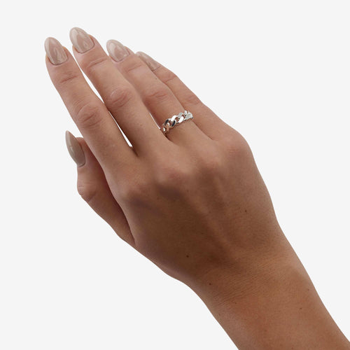 Mellem Panzer Ring ⎮ Sølv