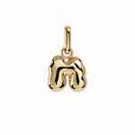 Letter Puffer Charms ⎮ Forgyldt