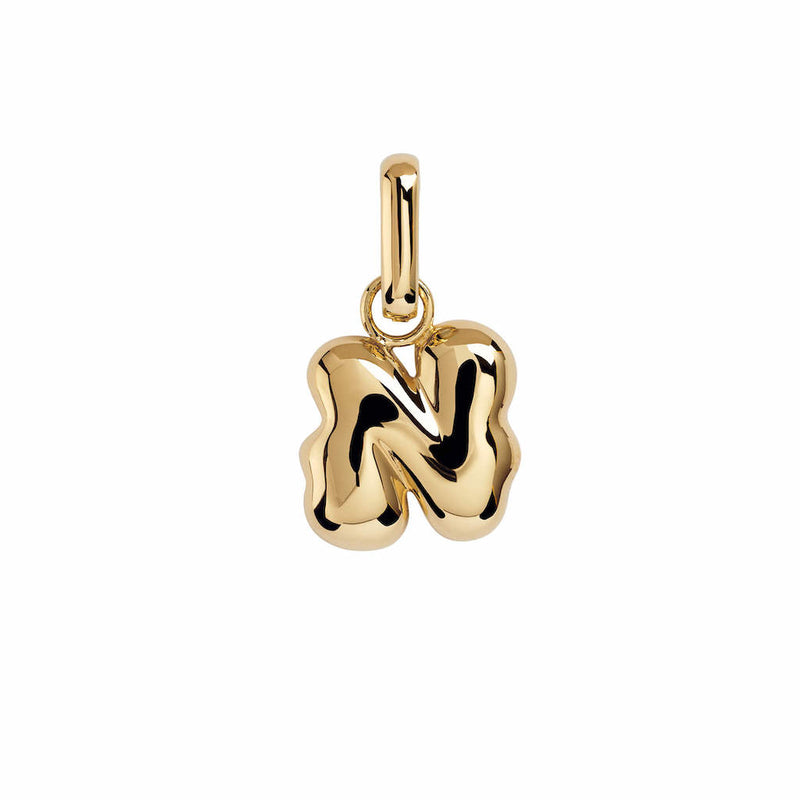 Letter Puffer Charms ⎮ Forgyldt