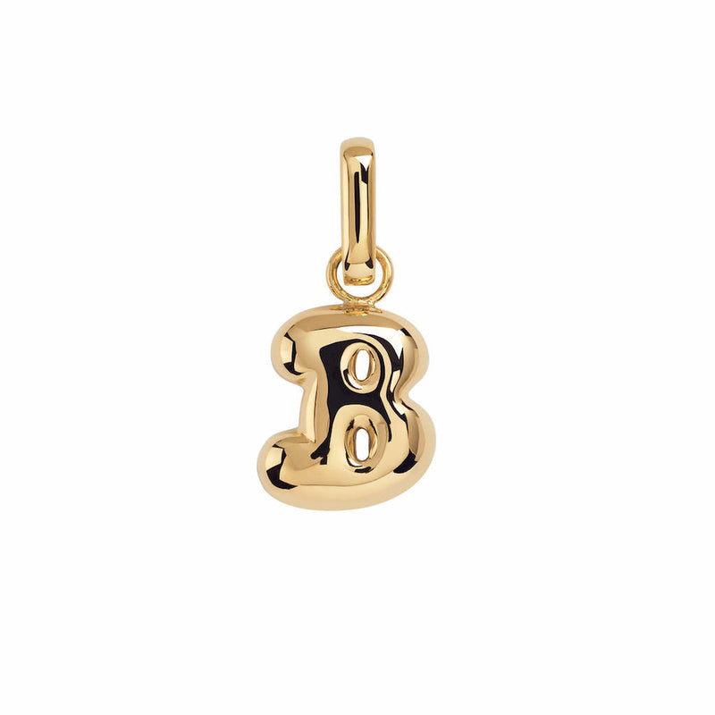 Letter Puffer Charms ⎮ Forgyldt
