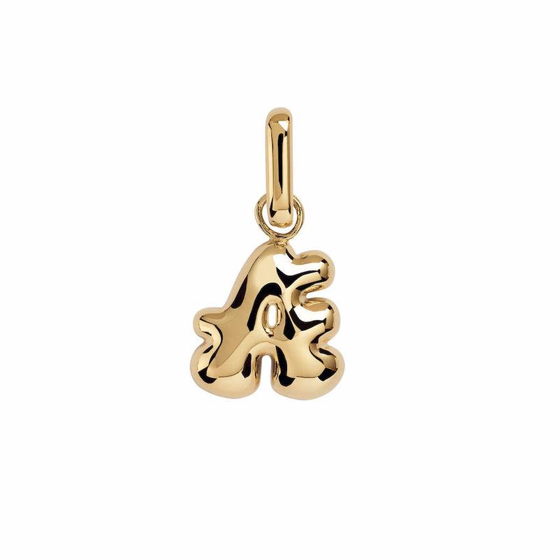 Letter Puffer Charms ⎮ Forgyldt