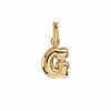Letter Puffer Charms ⎮ Forgyldt