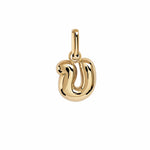Letter Puffer Charms ⎮ Forgyldt