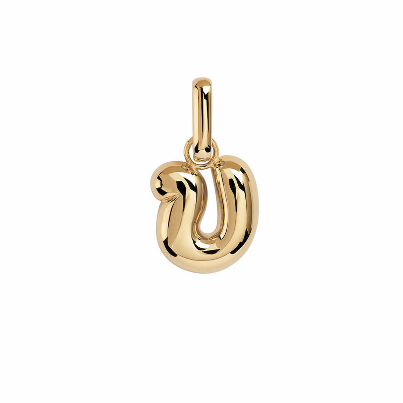 Letter Puffer Charms ⎮ Forgyldt