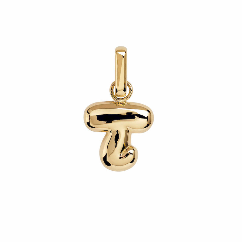 Letter Puffer Charms ⎮ Forgyldt