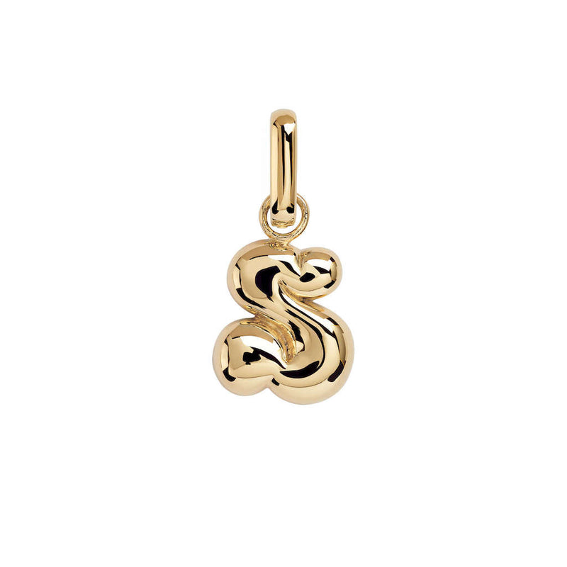 Letter Puffer Charms ⎮ Forgyldt