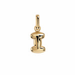 Letter Puffer Charms ⎮ Forgyldt