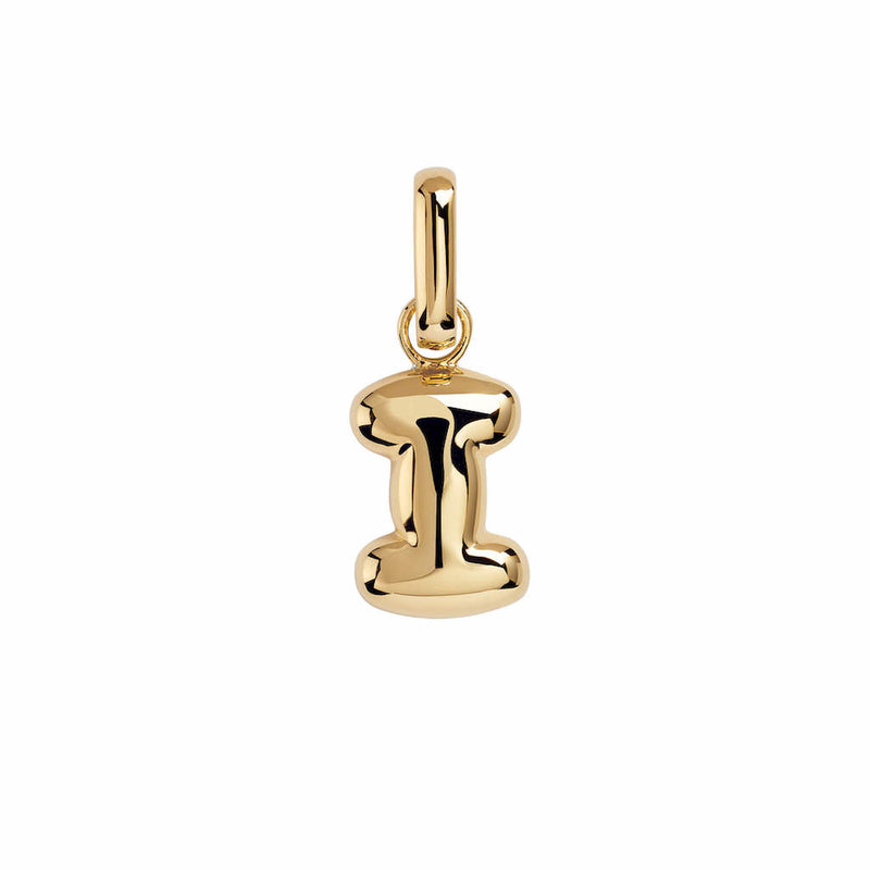 Letter Puffer Charms ⎮ Forgyldt