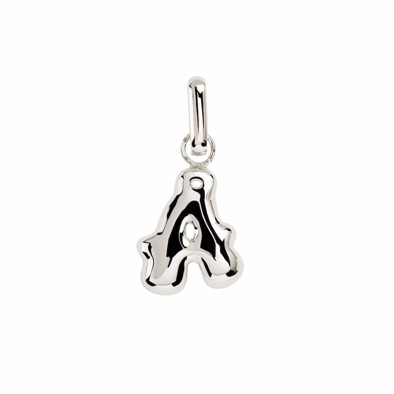 Letter Puffer Charms ⎮ Sølv