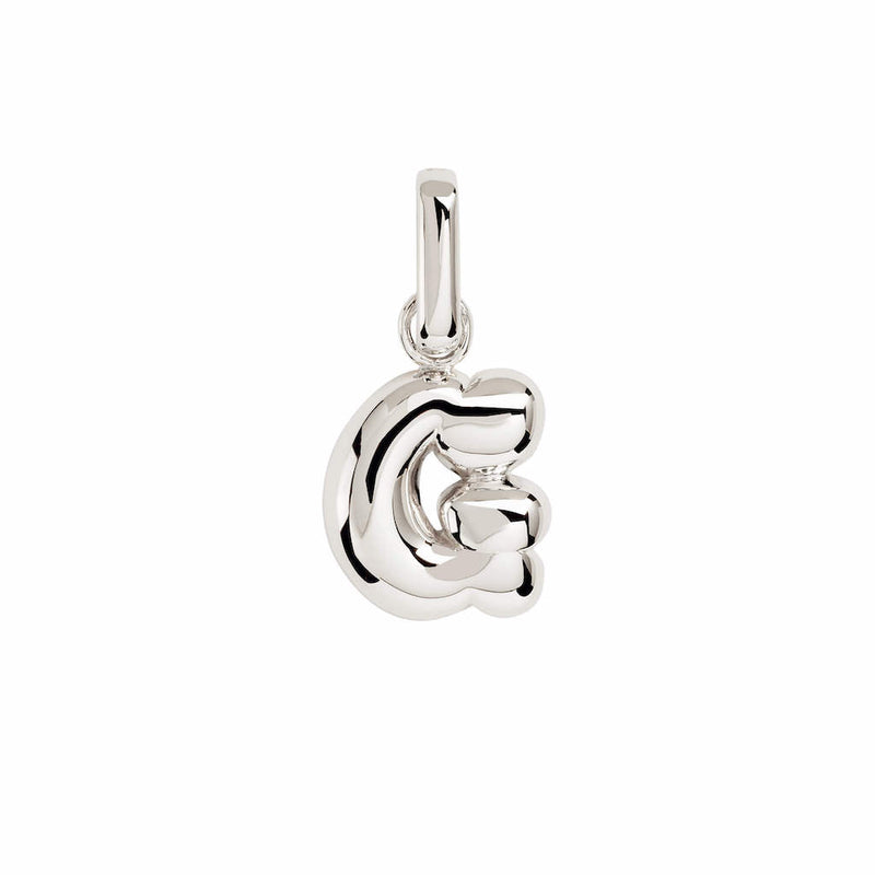 Letter Puffer Charms ⎮ Sølv