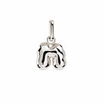 Letter Puffer Charms ⎮ Sølv
