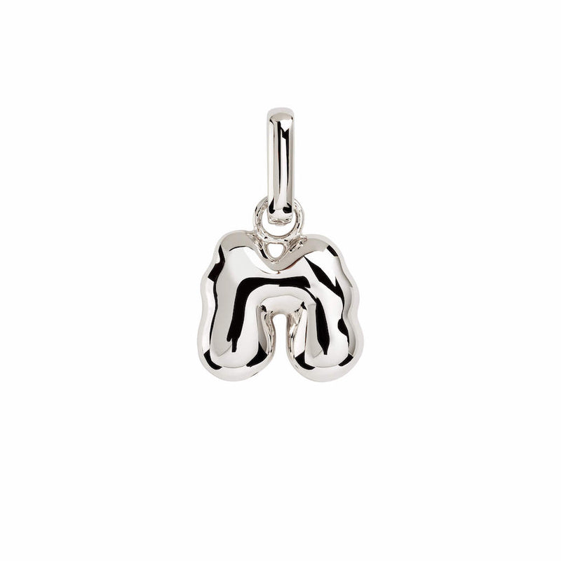 Letter Puffer Charms ⎮ Sølv