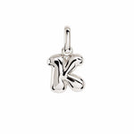 Letter Puffer Charms ⎮ Sølv