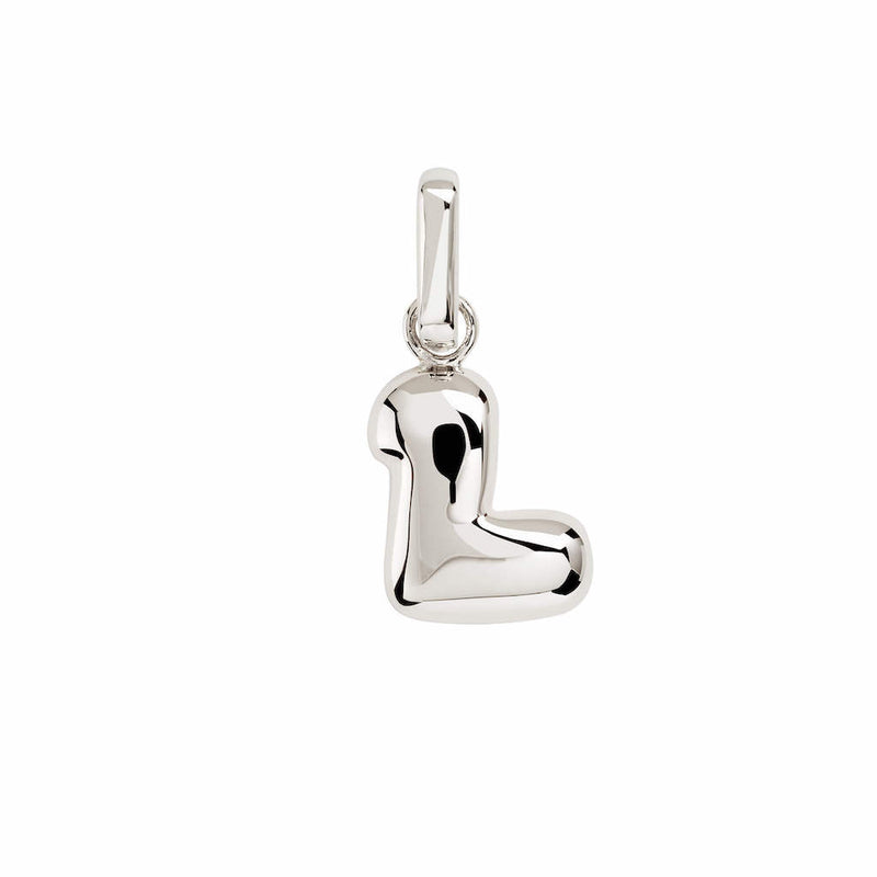 Letter Puffer Charms ⎮ Sølv