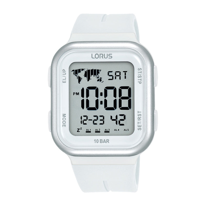 Lorus digitalur med silicone rem R2355PX9