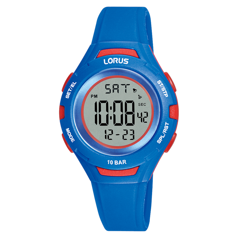 Lorus børne digitalur i blå R2389PX-9