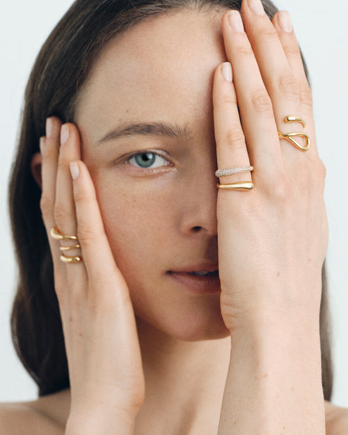Georg Jensen Mercy ring i 18 kt. guld m. 0,37 ct. brill.
