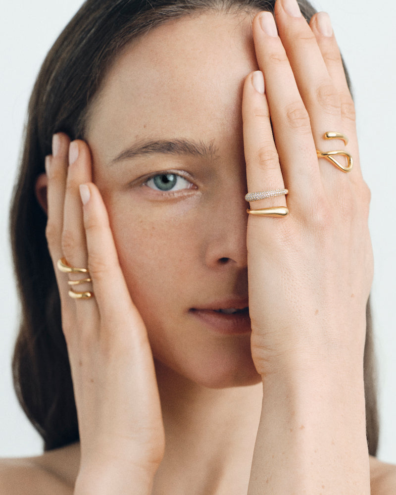 Georg Jensen Mercy ring i 18 kt. guld m. 0,37 ct. brill.