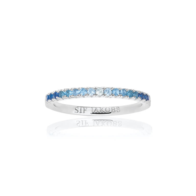 Sif Jakobs ring - Ellera i sølv m. blå, SJ-R2869-GBL