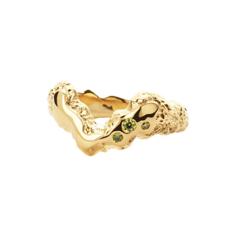 Shiny Sparkly Gem ring ⎮ Forgyldt