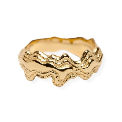 Lille Blurry Layers ring ⎮ Forgyldt