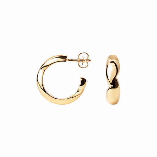 Lille Puffer Hoops ⎮ Forgyldt