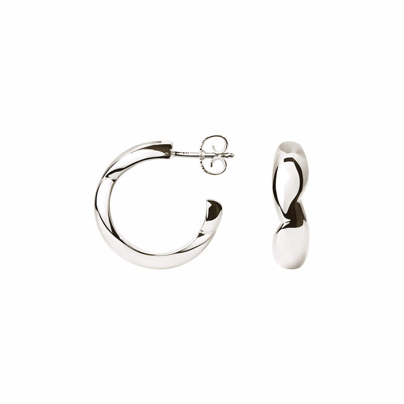 Lille Puffer Hoops ⎮ Sølv