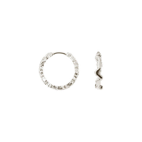 Lille Shiny Sparkly Hoops ⎮ Sølv