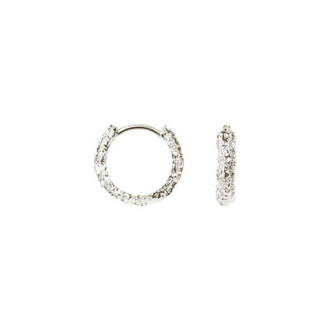 Lille Sparkly Hoops ⎮ Sølv 