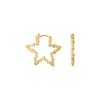 Star Sparkly Hoops ⎮ Forgyldt