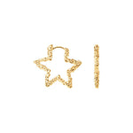 Star Sparkly Hoops ⎮ Forgyldt