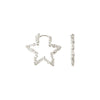 Star Sparkly Hoops ⎮ Sølv