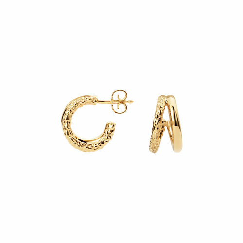 Twin Essentia Hoops ⎮ Forgyldt