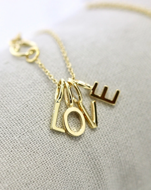 My E Pendant i 18kt rødguld