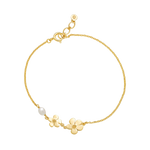 Izabel Camille Pansy armbånd i forgyldt m. perle