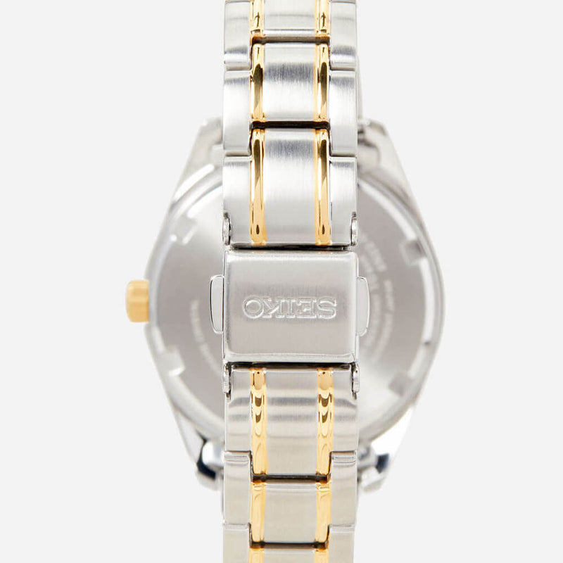 Bagfra: Seiko dameur med lænke SUR466P1