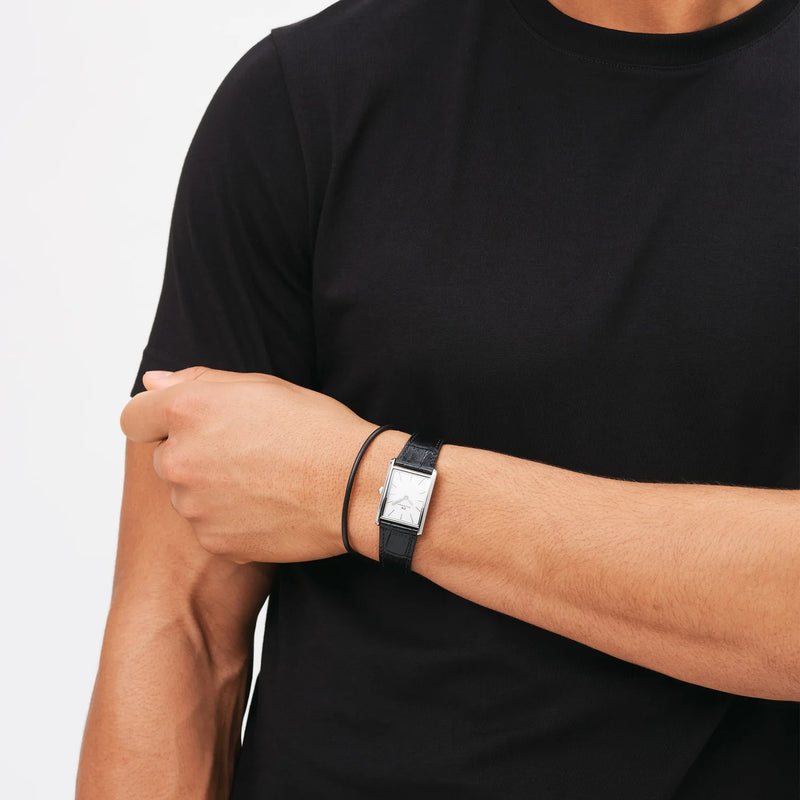 Daniel Wellington - Bound sort krokodille i stål