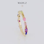 Mads Z CIRCUS ring i 14 kt. guld m. ægte sten