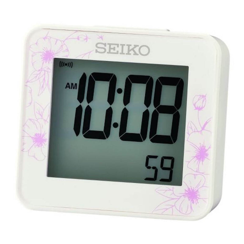 Seiko digital vækkeur, hvid - QHL097W