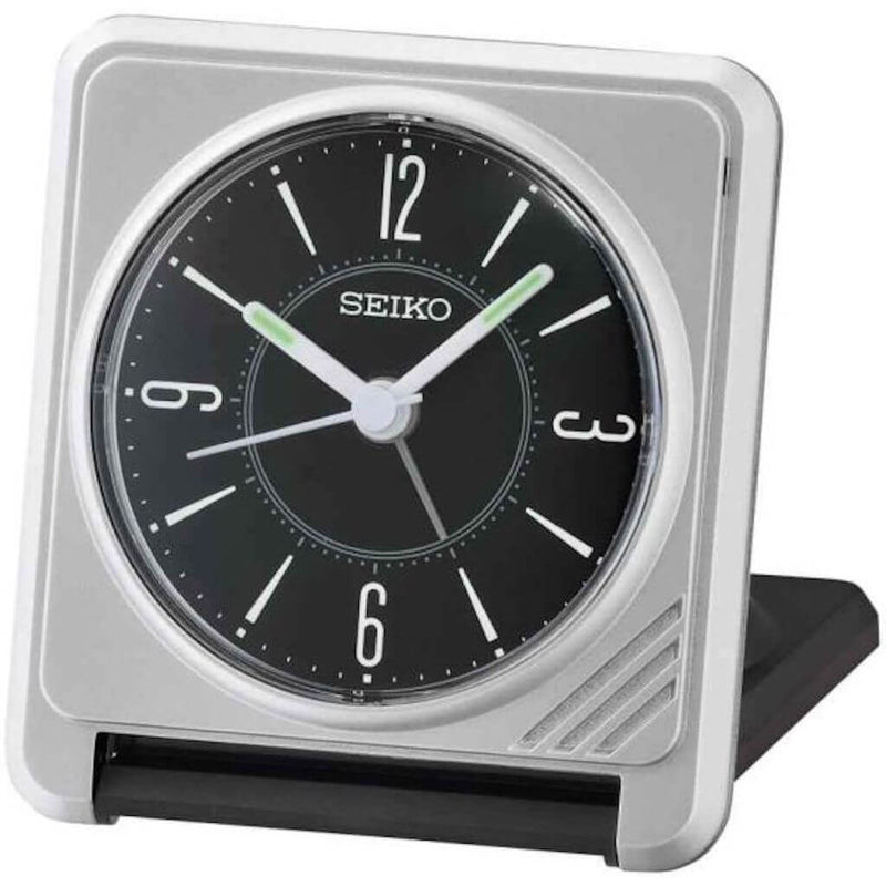 Seiko rejsevækkeur, grå/sort - QHT015A