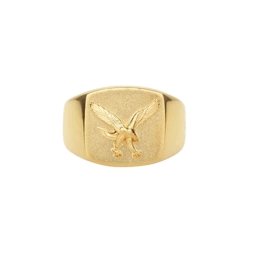 IX Studios Signet Ring Eagle Forgyldt