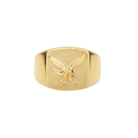 IX Studios Signet Ring Eagle Forgyldt