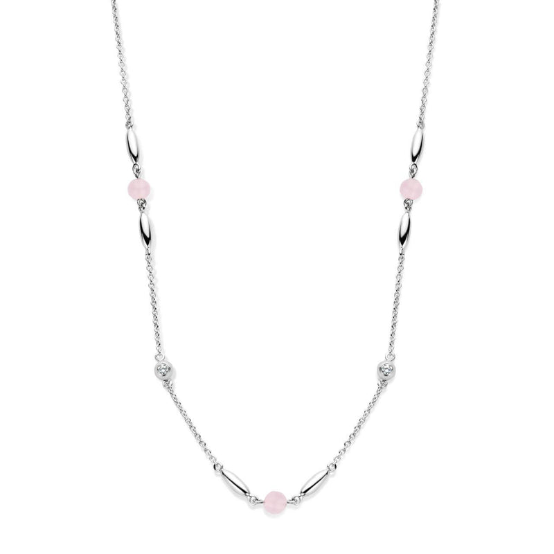 Spirit Icons halskæde - Cornelia i sølv m. pink