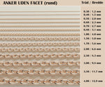14 karat ankerkæde i forskellige størrelser