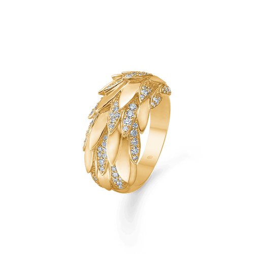 Mads Z PAPAGENA ring i 14 kt. guld m. diamanter
