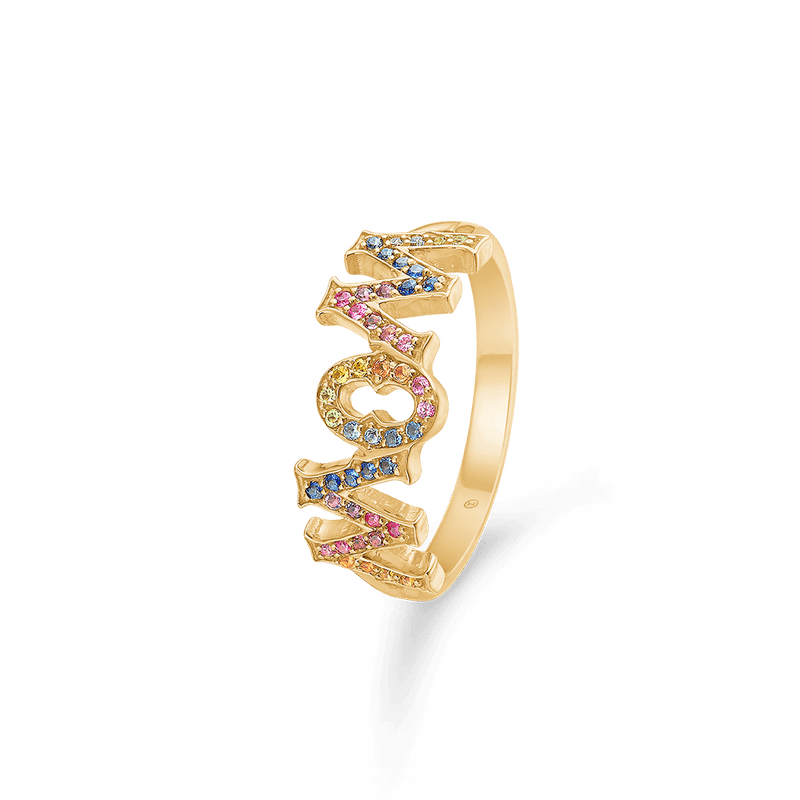 Mads Z MOM ring i 14 kt. guld m. ægte sten