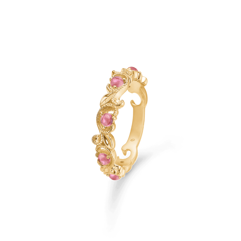 Mads Z VINTAGE BLOOMING ring i 14 kt. guld m. pink turmalin